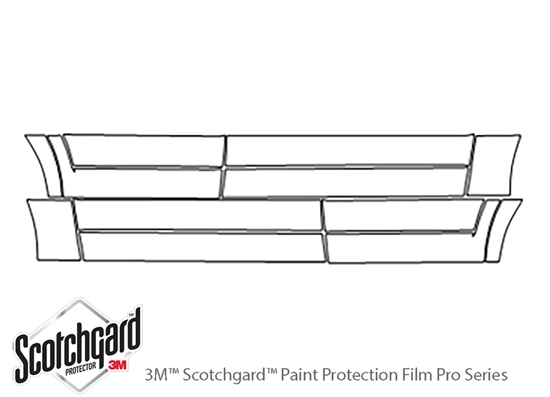 Ford Expedition 2007-2017 3M Clear Bra Door Cup Paint Protection Kit Diagram