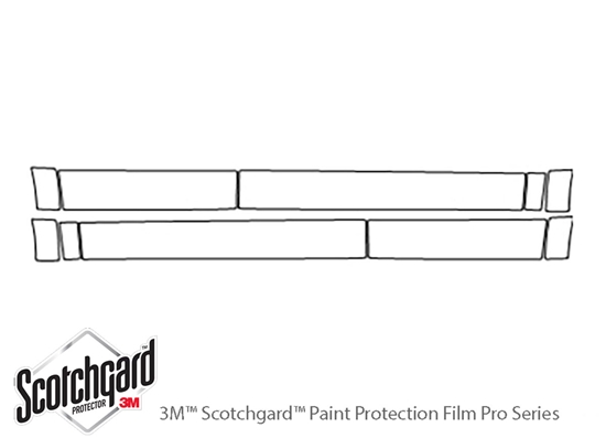 Ford Explorer 2006-2010 3M Clear Bra Door Cup Paint Protection Kit Diagram