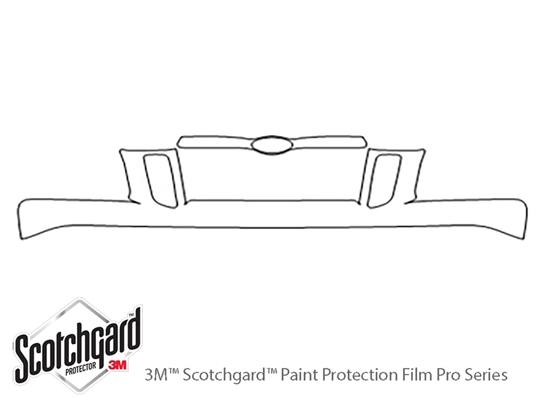 Ford Explorer Sport Trac 2001-2004 3M Clear Bra Bumper Paint Protection Kit Diagram