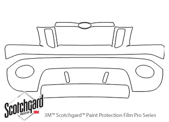 Ford Explorer Sport Trac 2005-2005 3M Clear Bra Bumper Paint Protection Kit Diagram