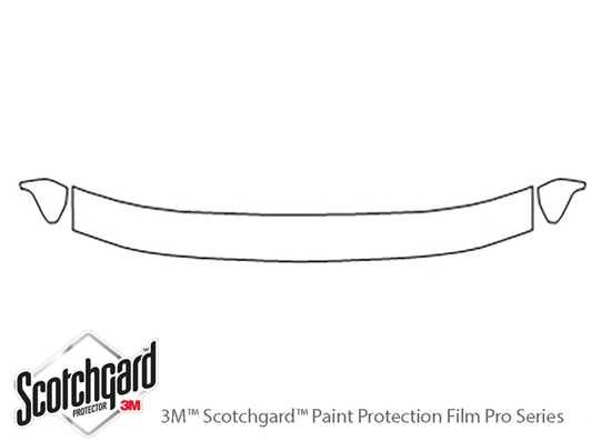 Ford F-150 1992-1996 3M Clear Bra Hood Paint Protection Kit Diagram