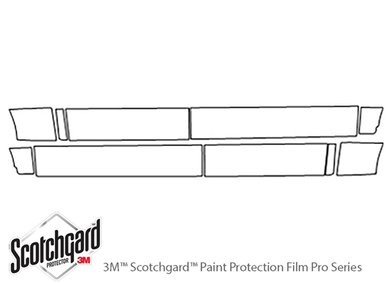 Ford F-150 2009-2014 3M Clear Bra Door Cup Paint Protection Kit Diagram