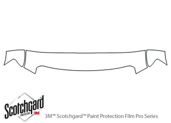 Ford F-550 2008-2010 3M Clear Bra Hood Paint Protection Kit Diagram