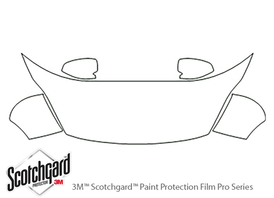 Ford Fiesta 2011-2013 3M Clear Bra Hood Paint Protection Kit Diagram