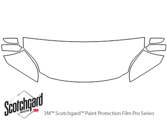 Ford Fusion 2006-2009 3M Clear Bra Hood Paint Protection Kit Diagram