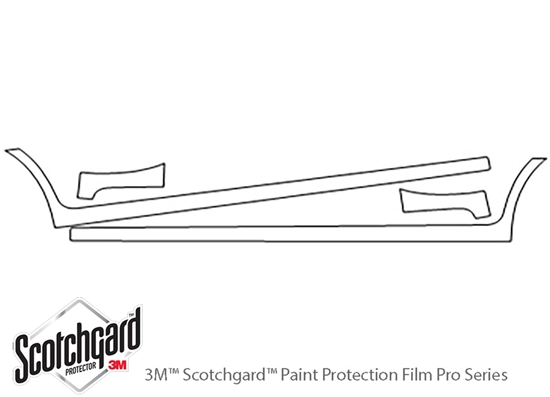 Ford Fusion 2006-2009 3M Clear Bra Door Cup Paint Protection Kit Diagram