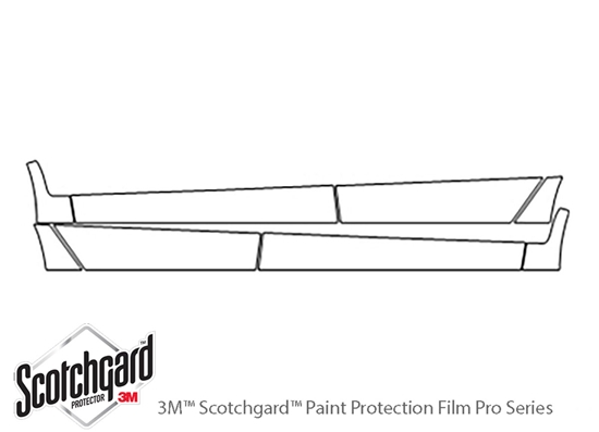 Ford Fusion 2013-2020 3M Clear Bra Door Cup Paint Protection Kit Diagram