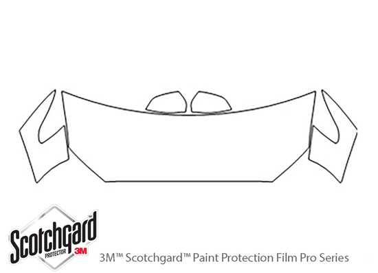 Ford Fusion 2013-2020 3M Clear Bra Hood Paint Protection Kit Diagram