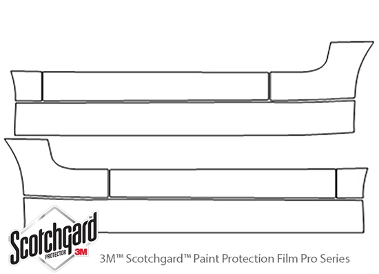 Ford GT 2005-2006 3M Clear Bra Door Cup Paint Protection Kit Diagram