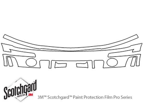 Ford Mustang 2005-2009 3M Clear Bra Bumper Paint Protection Kit Diagram