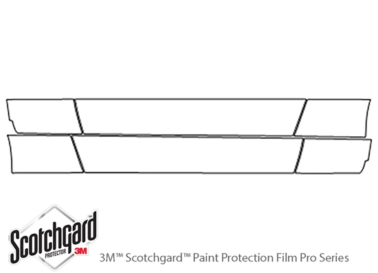 Ford Mustang 2005-2009 3M Clear Bra Door Cup Paint Protection Kit Diagram