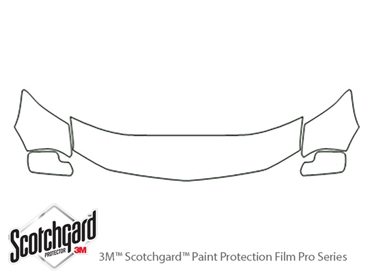 Ford Mustang 2005-2009 3M Clear Bra Hood Paint Protection Kit Diagram