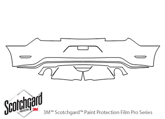 Ford Mustang 2015-2017 3M Clear Bra Door Cup Paint Protection Kit Diagram