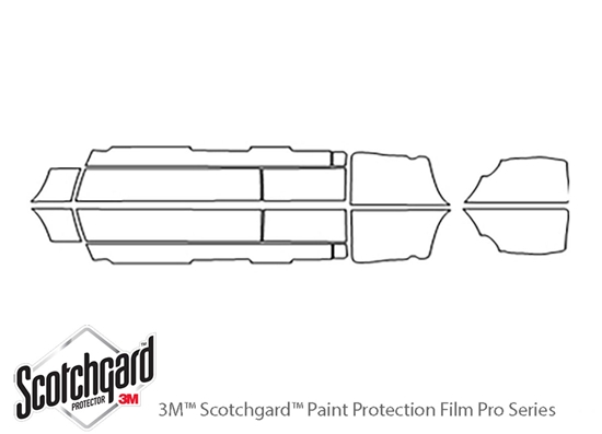 Ford Ranger 2006-2011 3M Clear Bra Door Cup Paint Protection Kit Diagram