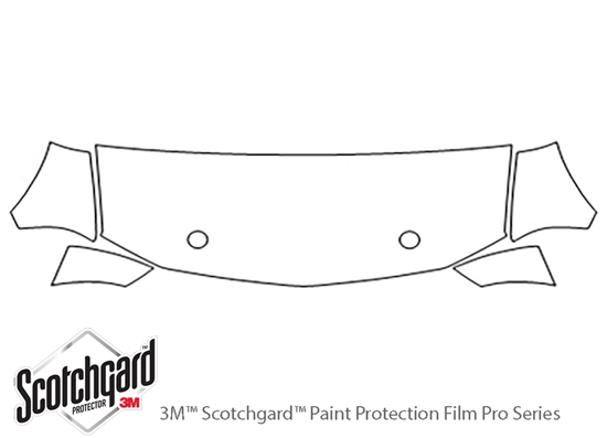 Ford Shelby GT500 2007-2009 3M Clear Bra Hood Paint Protection Kit Diagram