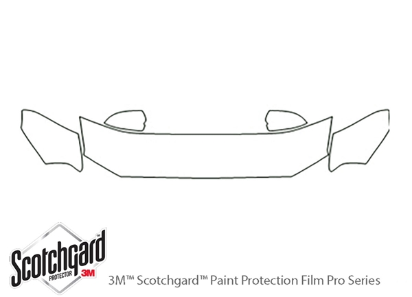 ##LONGDESCRIPTIONNAME2## 3M Clear Bra Hood Paint Protection Kit Diagram