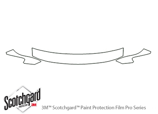 Ford Taurus 1992-1995 3M Clear Bra Hood Paint Protection Kit Diagram