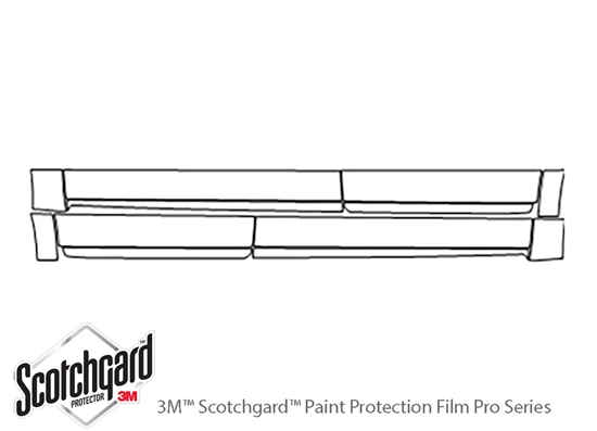 Ford Taurus 2008-2009 3M Clear Bra Door Cup Paint Protection Kit Diagram