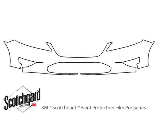 Ford Taurus 2010-2012 3M Clear Bra Bumper Paint Protection Kit Diagram