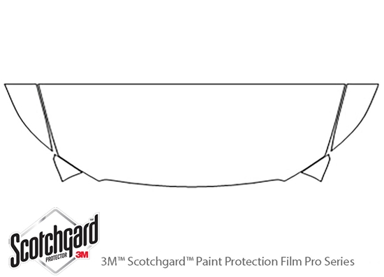 Ford Taurus 2013-2019 3M Clear Bra Hood Paint Protection Kit Diagram