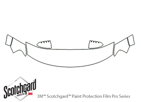 Ford Taurus X 2008-2009 3M Clear Bra Hood Paint Protection Kit Diagram