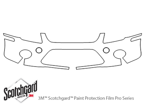 Ford Transit Connect 2010-2013 3M Clear Bra Bumper Paint Protection Kit Diagram