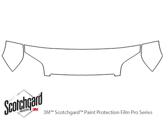 Ford Transit Connect 2010-2013 3M Clear Bra Hood Paint Protection Kit Diagram