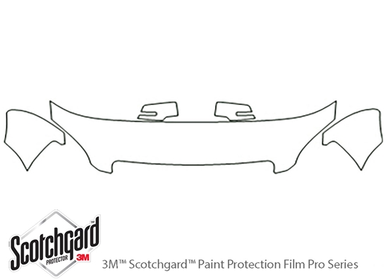 GMC Acadia 2007-2012 3M Clear Bra Hood Paint Protection Kit Diagram