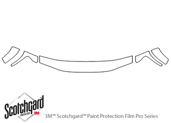 GMC Canyon 2004-2012 3M Clear Bra Hood Paint Protection Kit Diagram