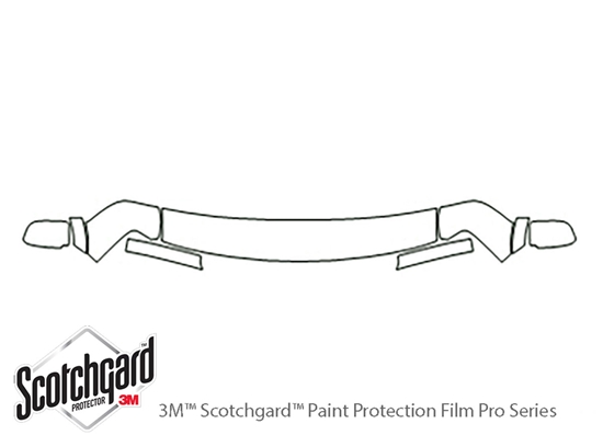 GMC Safari 1996-2002 3M Clear Bra Hood Paint Protection Kit Diagram