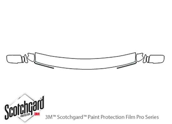 GMC Sierra 1996-1999 3M Clear Bra Hood Paint Protection Kit Diagram