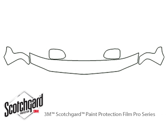 GMC Sierra 2001-2006 3M Clear Bra Hood Paint Protection Kit Diagram