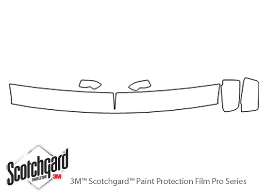 GMC Yukon 1995-1999 3M Clear Bra Hood Paint Protection Kit Diagram