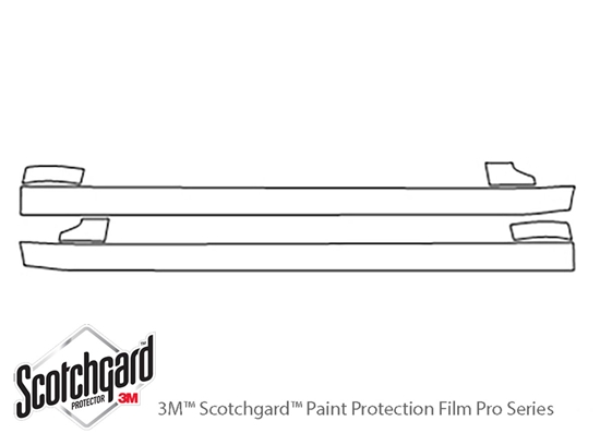 Honda Accord 2006-2007 3M Clear Bra Door Cup Paint Protection Kit Diagram