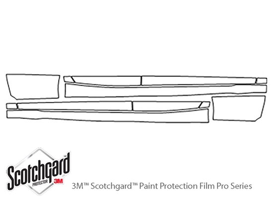 Honda Accord 2018-2022 3M Clear Bra Door Cup Paint Protection Kit Diagram