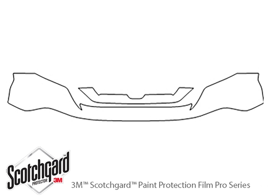 Honda CR-V 2007-2009 3M Clear Bra Bumper Paint Protection Kit Diagram