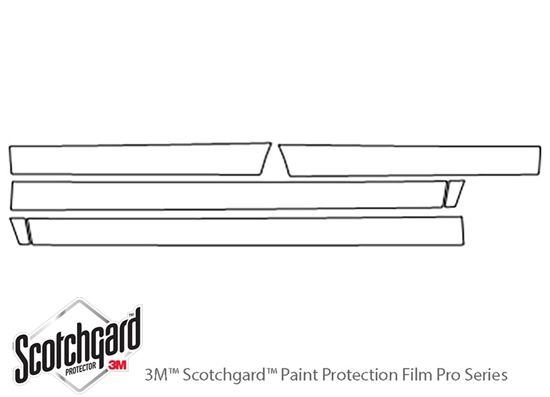 Honda CR-V 2007-2011 3M Clear Bra Door Cup Paint Protection Kit Diagram