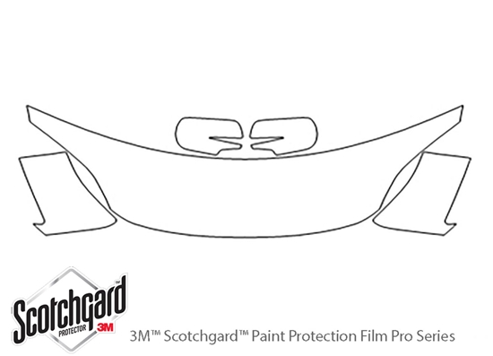 Honda CR-V 2010-2011 3M Clear Bra Hood Paint Protection Kit Diagram