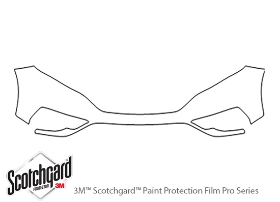 Honda CR-V 2012-2014 3M Clear Bra Bumper Paint Protection Kit Diagram