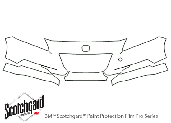 Honda CR-Z 2011-2012 3M Clear Bra Bumper Paint Protection Kit Diagram