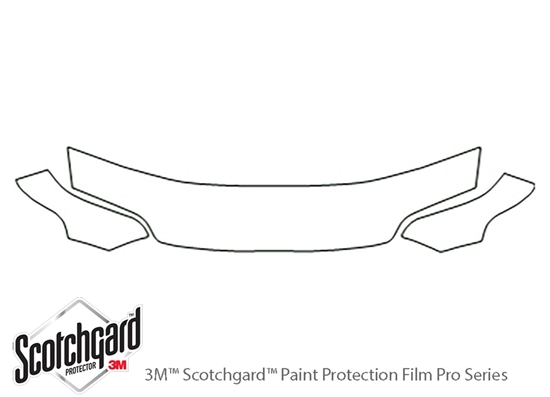 Honda Civic 1992-1995 3M Clear Bra Hood Paint Protection Kit Diagram