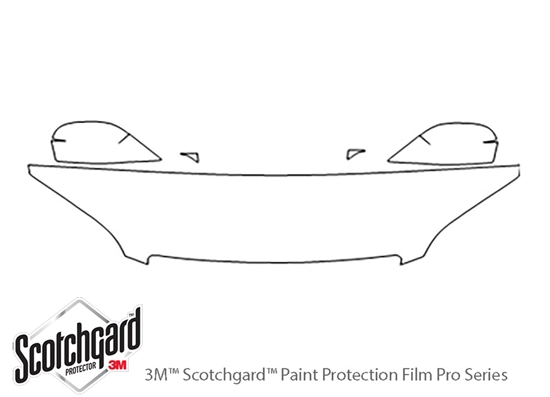 Honda Civic 2001-2003 3M Clear Bra Hood Paint Protection Kit Diagram