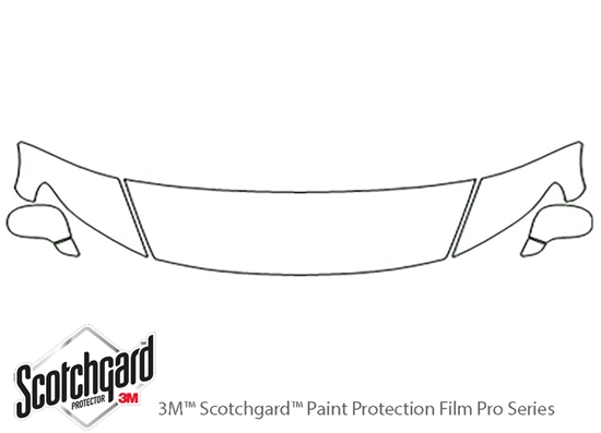 Honda Civic 2006-2011 3M Clear Bra Hood Paint Protection Kit Diagram