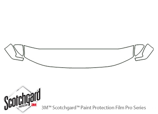 Honda Element 2003-2008 3M Clear Bra Hood Paint Protection Kit Diagram