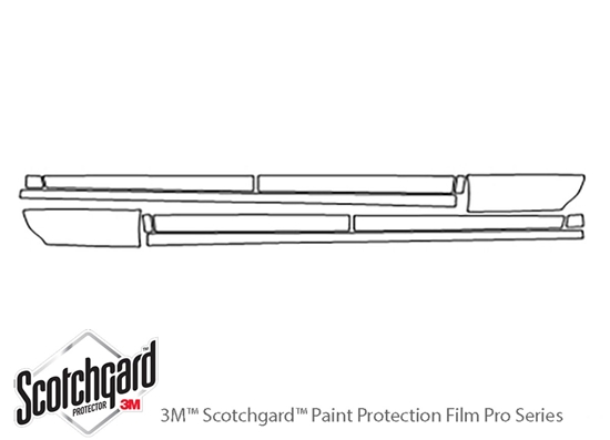 Honda Odyssey 2018-2024 3M Clear Bra Door Splash Paint Protection Kit Diagram