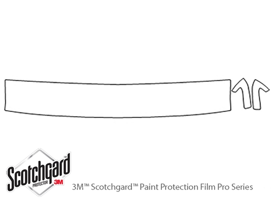 Honda Passport 1994-1997 3M Clear Bra Hood Paint Protection Kit Diagram