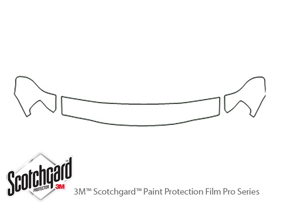 Honda Passport 2000-2002 3M Clear Bra Hood Paint Protection Kit Diagram