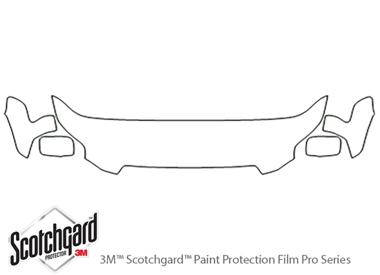 Honda Pilot 2006-2008 3M Clear Bra Hood Paint Protection Kit Diagram