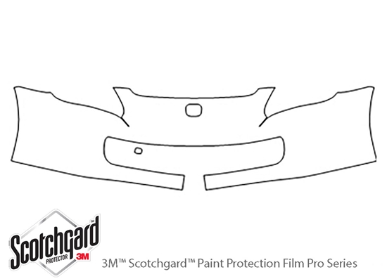 Honda S2000 2004-2009 3M Clear Bra Bumper Paint Protection Kit Diagram