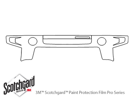 Hummer H3 2006-2010 3M Clear Bra Bumper Paint Protection Kit Diagram